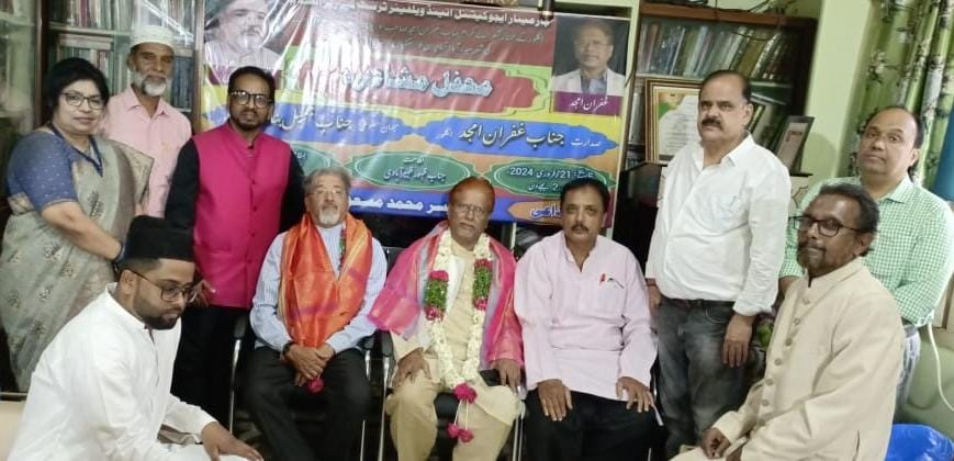 حیدرآباد میں بنگلور کے ممتاز شعراء غفران امجد و جمیل بنارسی کے استقبال میں محفل مشاعرہ