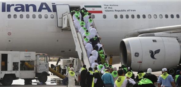 ایران سے 9 سال بعد پہلا گروپ عمرہ ادائیگی کیلئے سعودی عرب روانہ