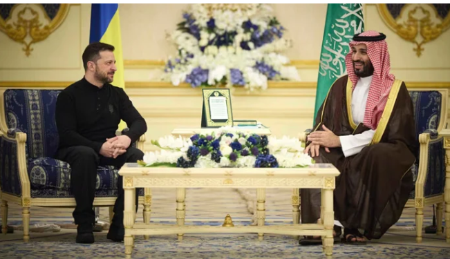 محمد بن سلمان اور یوکرینی صدر زیلنسکی کی ملاقات