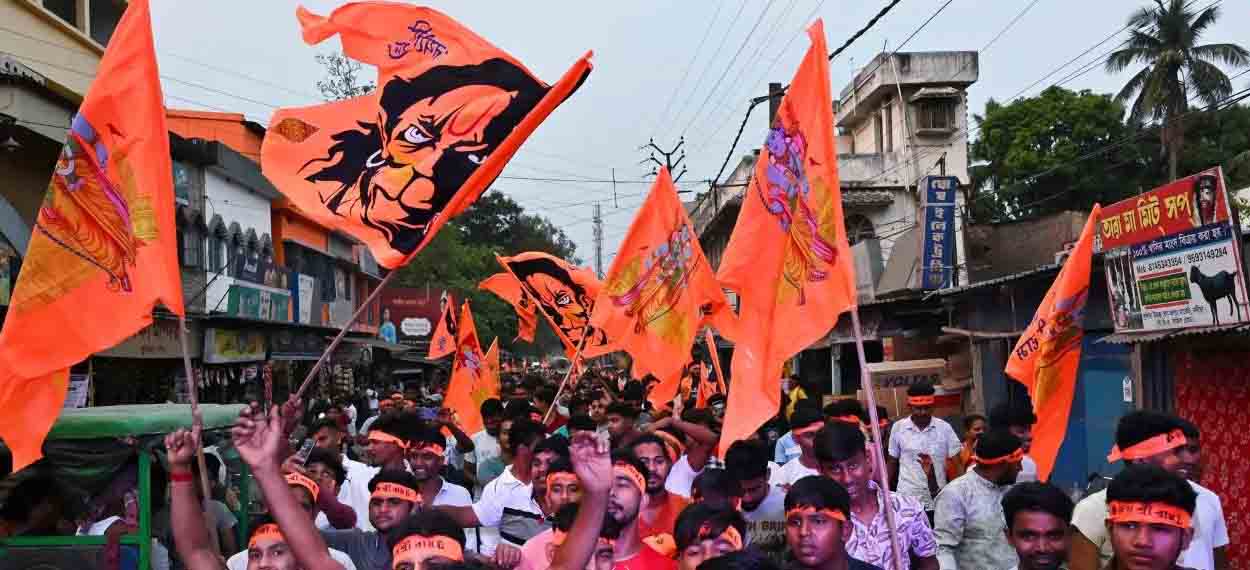 رام نومی کے موقع پر لال بازار کے مختلف علاقوں میں بڑی تعداد میں پولیس تعینات