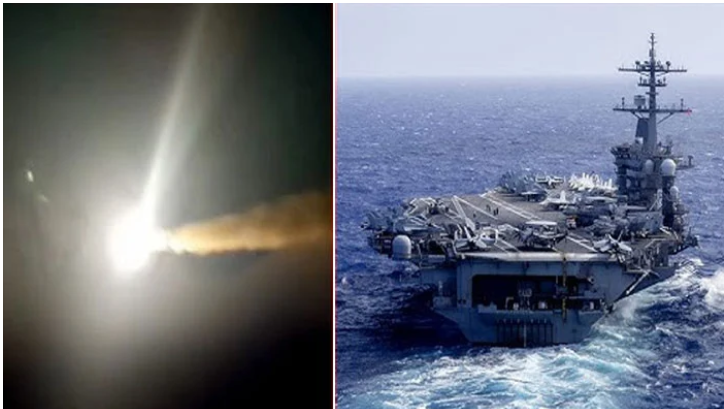 ایران کا یو ایس ایس ابراہام لنکن پر کروز میزائلوں سے حملہ