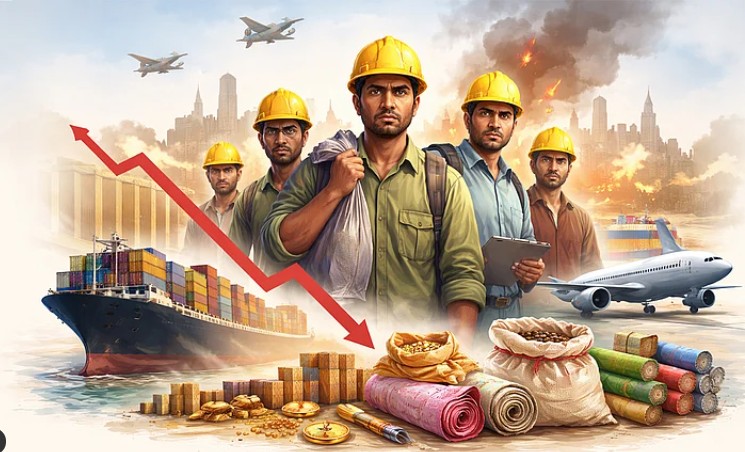 مشرق وسطیٰ کی جنگ: 2.6 لاکھ مزدور واپس، 3 لاکھ نوکریاں خطرے میں