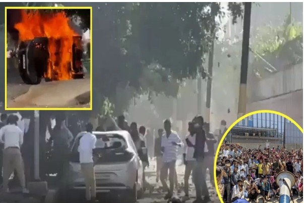 نوئیڈا مزدور احتجاج: پی اے سی-آر اے ایف کی 7 کمپنیاں تعینات، 50 سے زائد حراست میں، توڑ پھوڑ اور آتش زنی