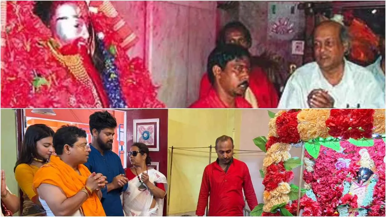 سی پی ایم کے نوجوان رہنما اور وکیل سائن بنرجی نے کالی مندر میں پوجا دی