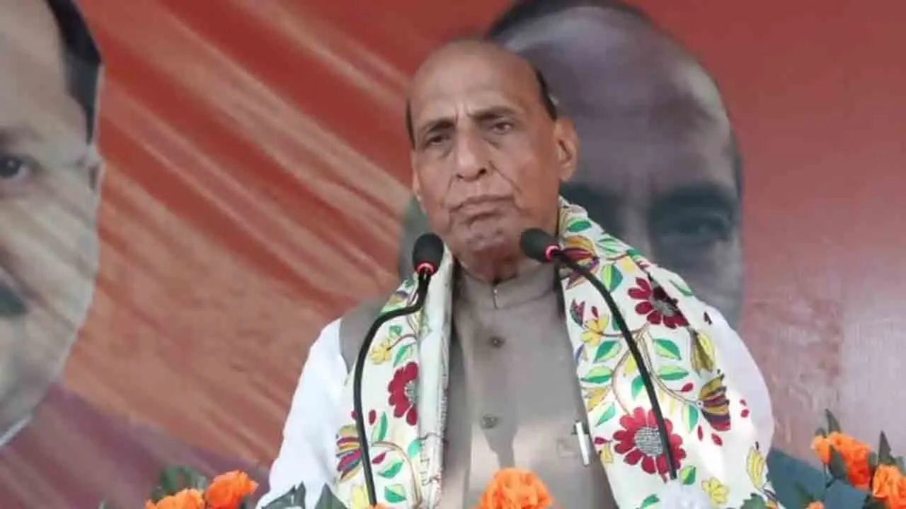 بی جے پی کے اقتدار میں آتے ہی ترنمول کے غنڈے یا تو جیل جائیں گے یا اوپر: راج ناتھ سنگھ