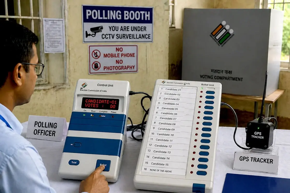 ہر ای وی ایم میں جی پی ایس ٹریکر لگا ہوا ہے : چیف الیکٹورل افسر