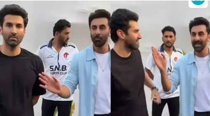 رنبیر کپور نے آدتیہ رائے کپور کیساتھ تصویر کھنچوانے سے مذاقاً انکار کردیا