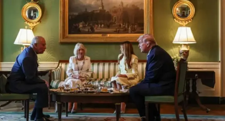 برطانوی کنگ چارلس اور ملکہ کمیلا کی وائٹ ہاؤس میں امریکی صدر ڈونلڈ ٹرمپ سے ملاقات