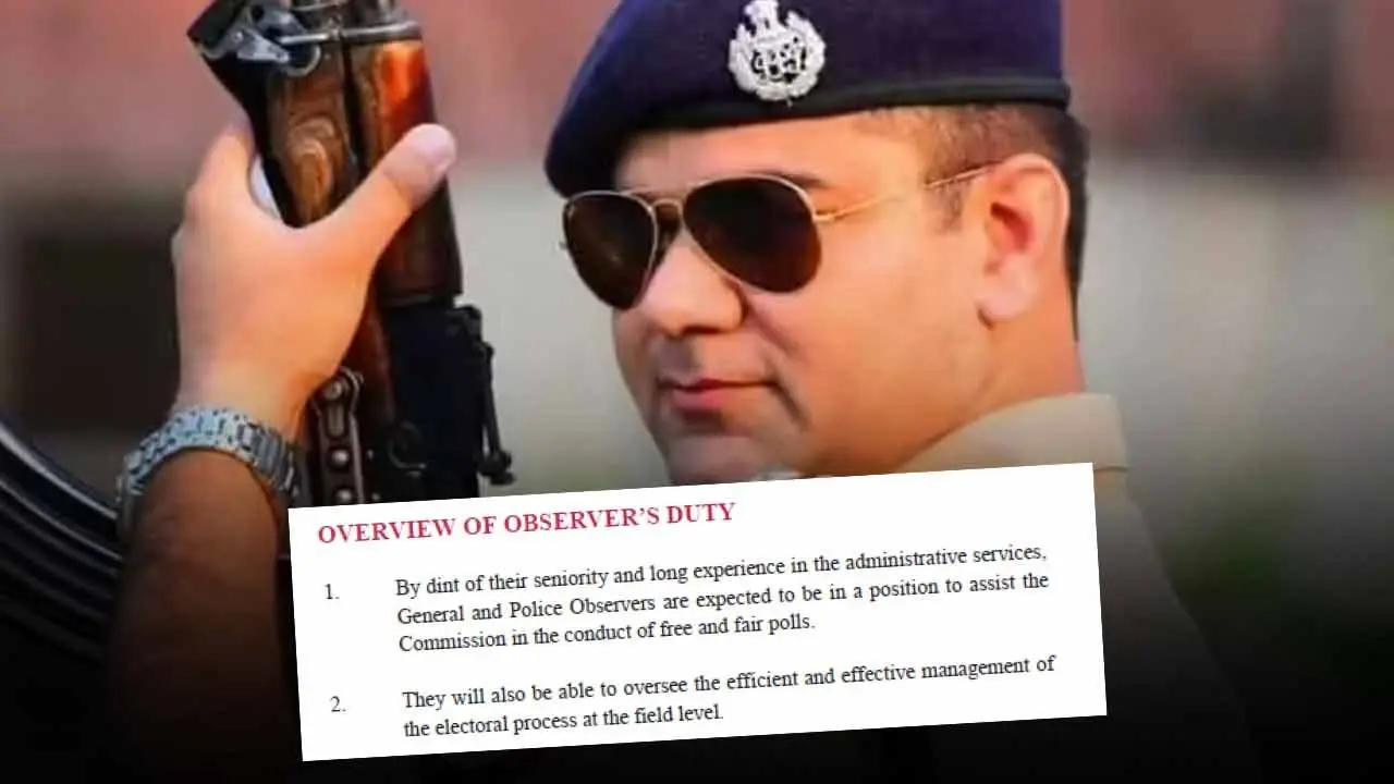 یو پی سے آئےپولس آبزرور کی بنگال میں دادا گیری، حد میں رہنے کو کہا گیا