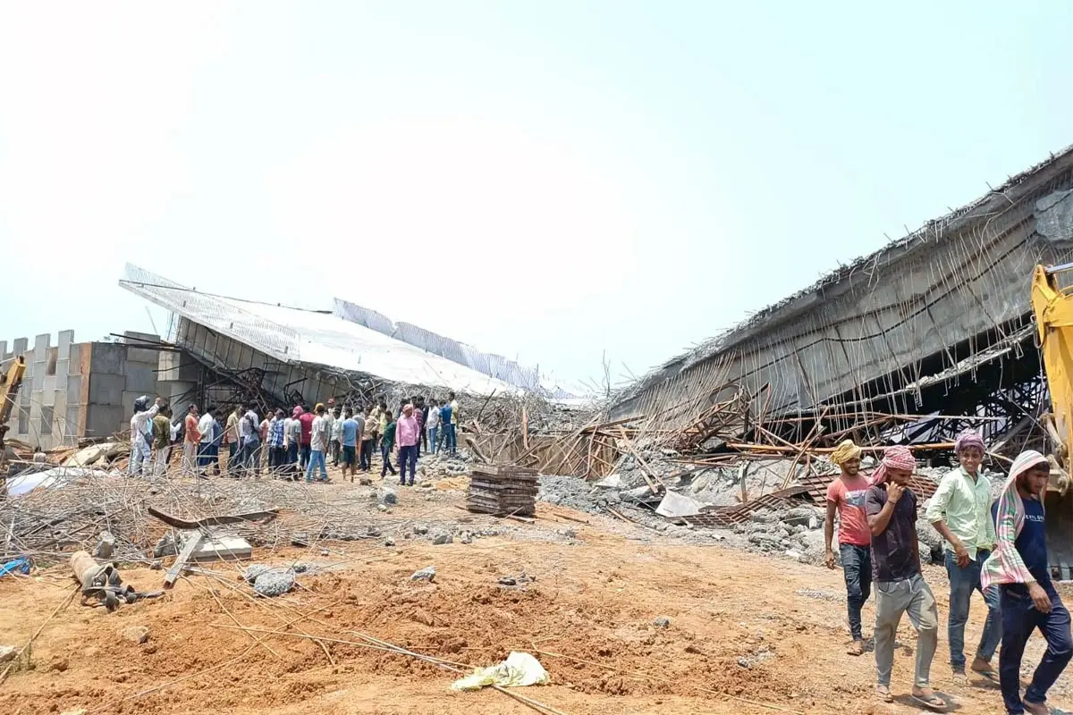 جنگل محل میں ہاتھیوں کے حملے سے زیرِ تعمیر پل گر گیا