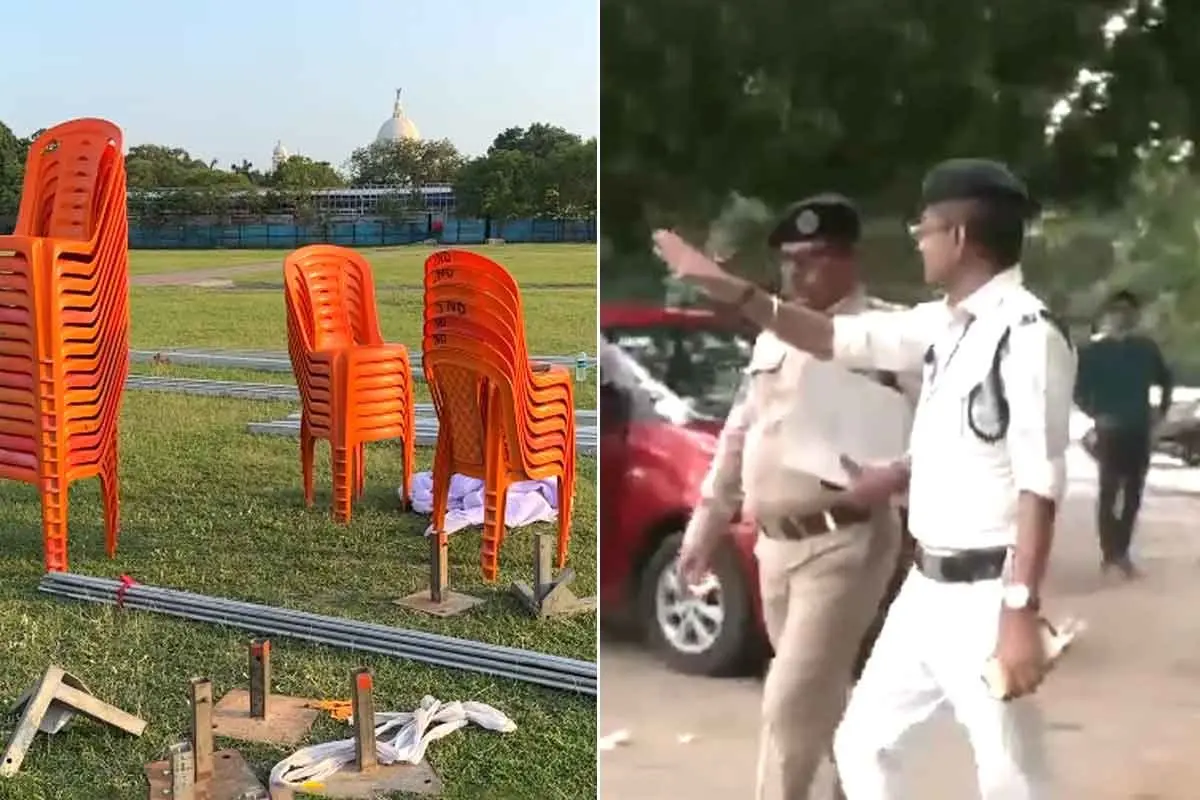 ہفتہ کو بریگیڈ گراونڈ میں نئی حکومت کی حلف برداری کے لیے سیکیورٹی کے سخت ترین انتظامات