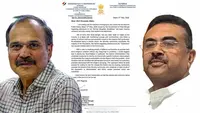 قربانی کے سلسلے میں ادھیر چودھری نے شوبھندو ادھیکاری کو خط لکھا