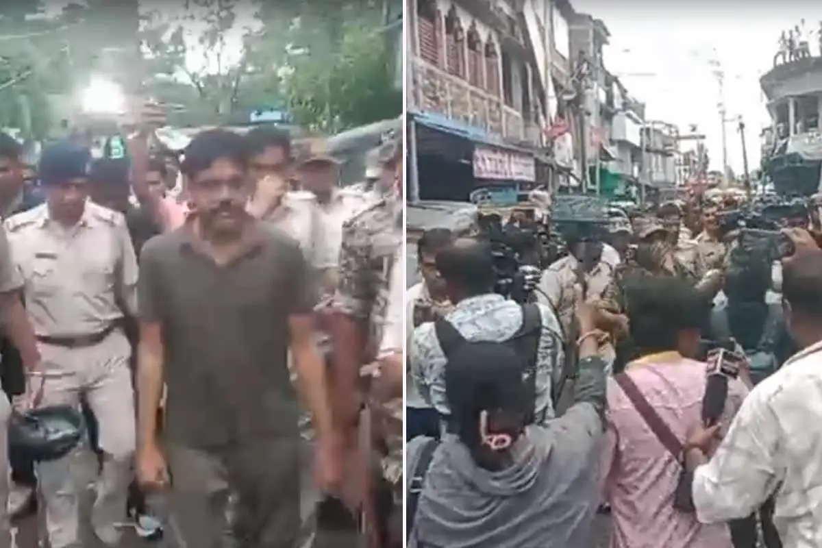 پولس نے ترنمول رہنما شوکت ملا کو سڑک پرگھمایا