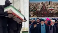 سابق ایرانی سپریم لیڈر علی خامنہ ای شہید کی نمازِ جنازہ میں پراسرار نقاب پوش کون تھا؟ شناخت ہو گئی