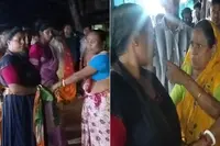 بسنتی میں ترنمول رہنما کی کمر میں رسی باندھ کر خواتین نے گھمایا
