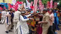 لفٹ فرنٹ کی جیل بھرو تحریک کو لے کر ہنگامہ آرائی، پولس کے ساتھ دھکم پیل