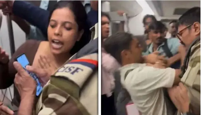 دہلی میٹرو میں خاتون کی تصاویر لینے پر مسافروں نے سیکیورٹی ایجنسی اہلکار کی پٹائی لگادی