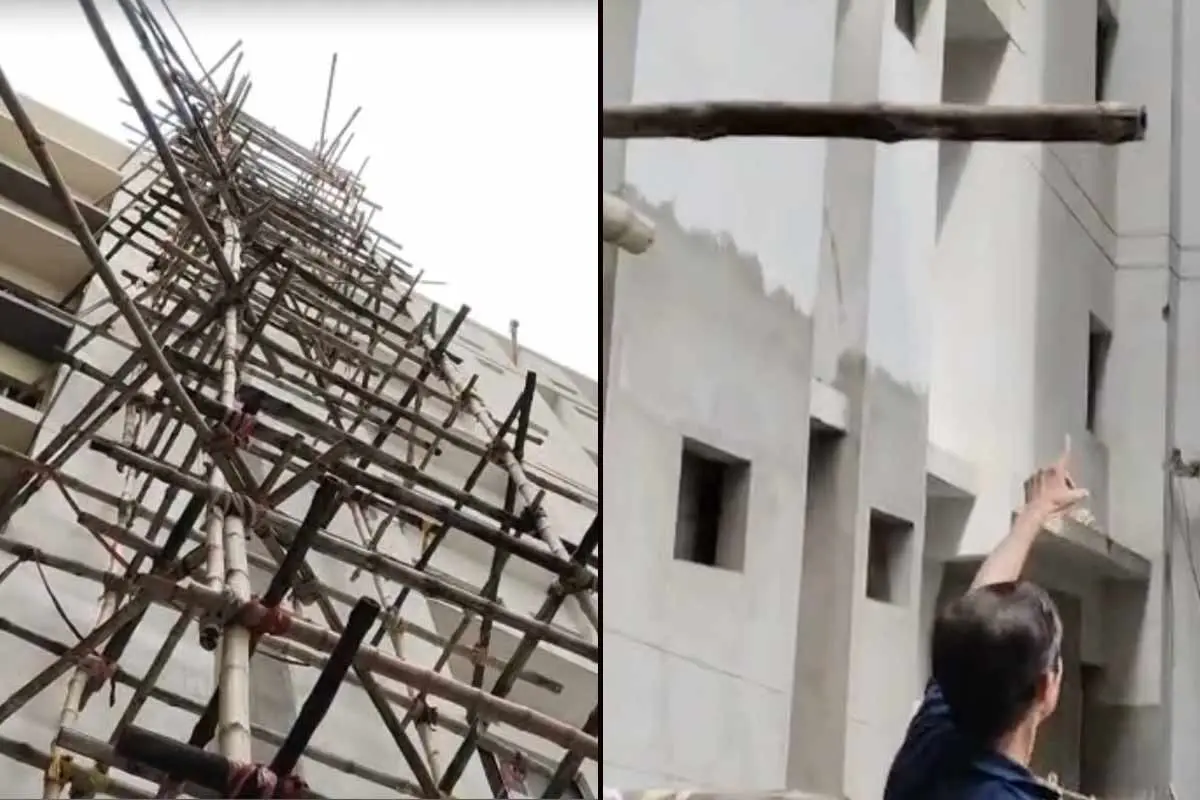 تعمیراتی عمارت کی رسی ٹوٹنے سے گر کر 2 مزدوروں کی موت، رنگ کاری کرتے وقت مدھیہ گرام میں بڑا حادثہ