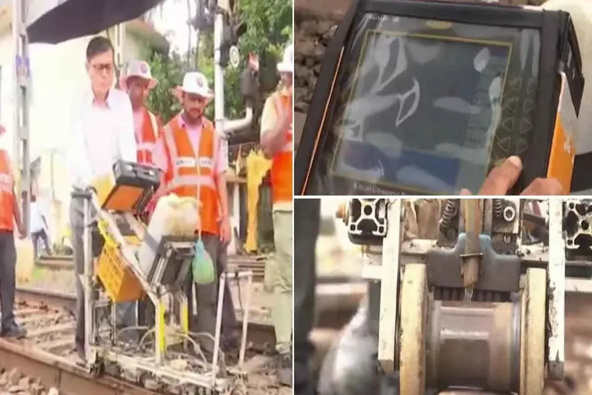 سیالداہ میں ٹریک کی صحت کی جانچ کے لیے خصوصی مشین