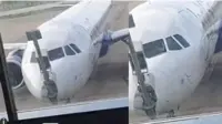 سری نگر ایئرپورٹ پر لینڈ کے دوران حادثہ، کھمبے سے ٹکرایا طیارہ، کانپ گئے مسافر