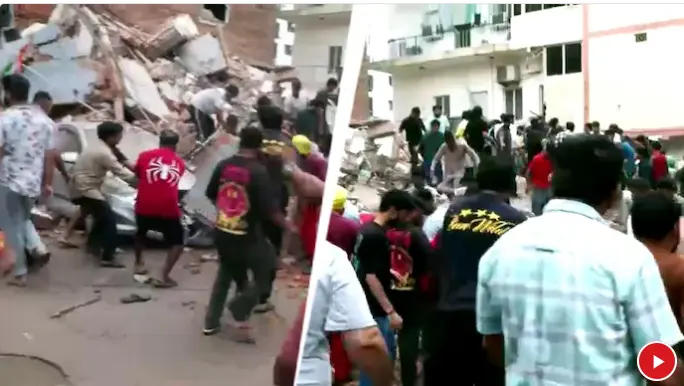 دہلی کے ستیا نیکیتن میں 5 منزلہ  عمارت زمین بوس: 5 طلبہ جاں بحق