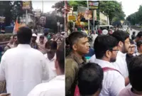باگیشور بابا تنازع: کولکاتا میں پولیس تھانے کے باہر کانگریس اور بی جے پی کارکنوں میں جھڑپ