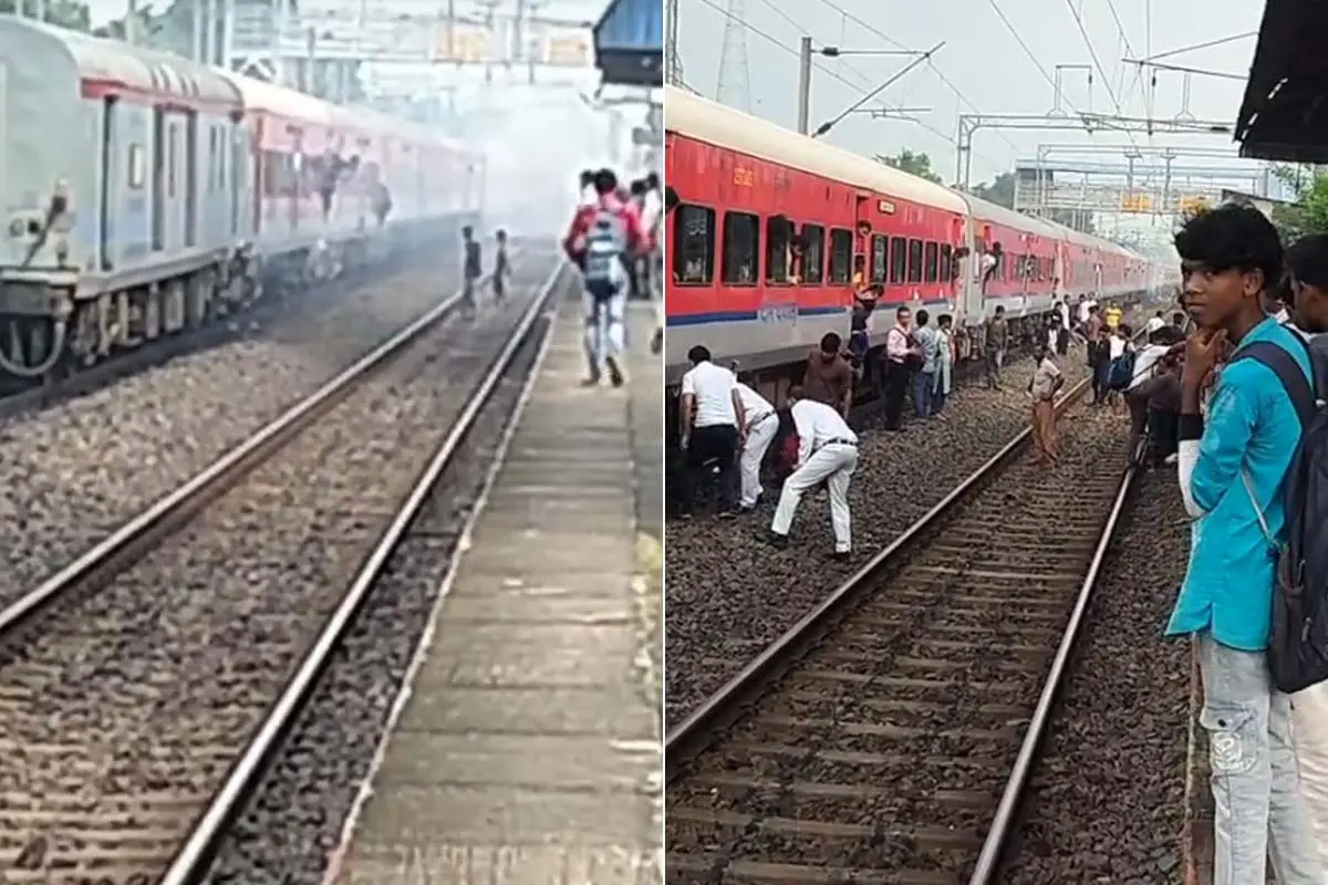 کنچن جنگا اکسپریس سے دھنواں نکلنے سے سنسنی ! خوف کے مارے ٹرین سے اترے مسافر