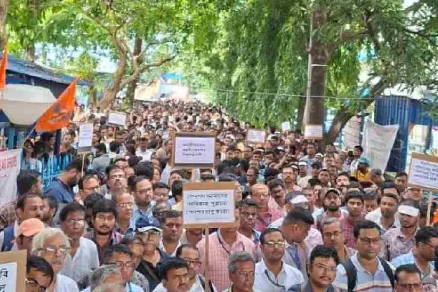 پنشن اسکیم میں تبدیلی کے مطالبے پر بجلی ملازمین کا احتجاج، ریاستی ملازمین سے امتیاز کا حوالہ