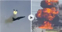 برطانوی فضائیہ کا ہاک فائٹر جیٹ آبادی کے قریب گر کر تباہ، دونوں پائلٹ محفوظ