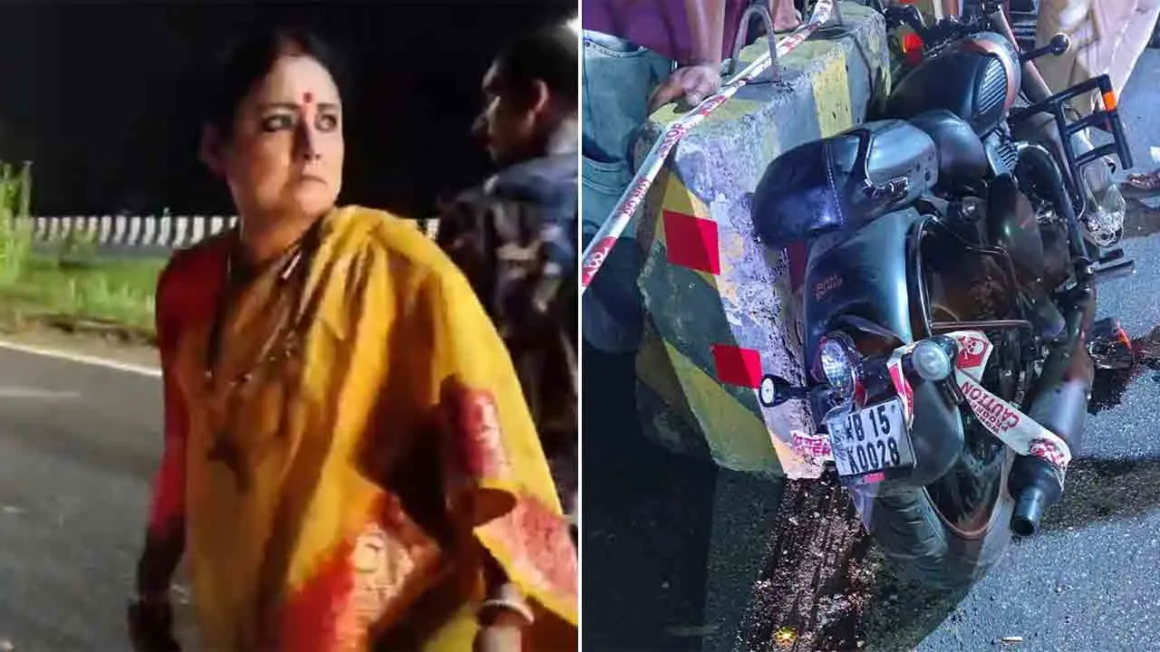 آسنسول جاتے ہوئے موٹر سائیکل حادثے کا شکار ہونے والے دو افراد کو اگنی مترا نے اسپتال پہنچایا