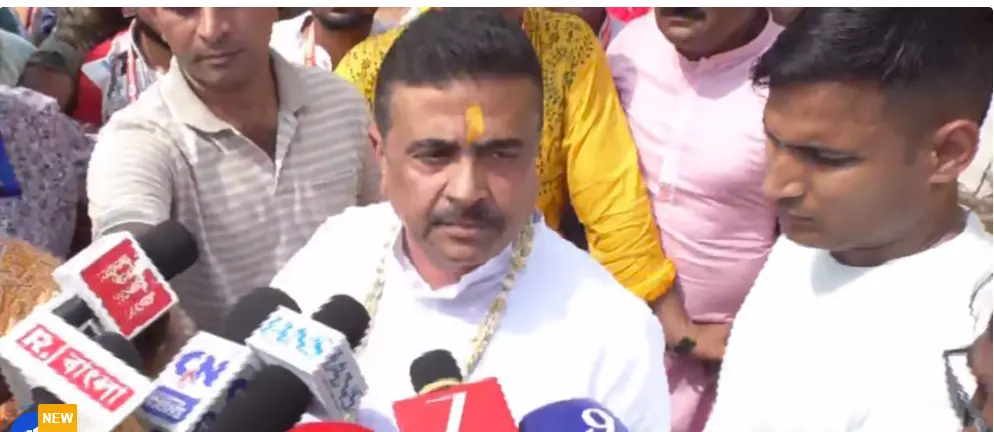 "صرف سناتنی ہی مورتی کو ہاتھ لگائیں گے!" وزیراعلیٰ سبھیندو ادھیکاری  کا باجے قدم تلہ گھاٹ سے بڑا اعلان