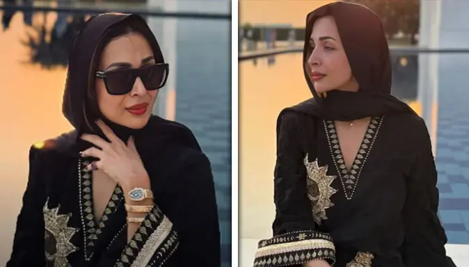 ملائکہ اروڑا نے سیاہ عبائے میں مسجد سے ویڈیو شیئر کر دی